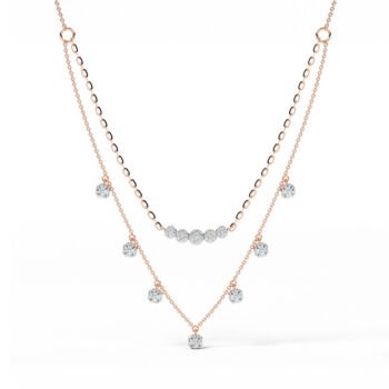 Shining Reverie Multi Layer Diamond Necklace